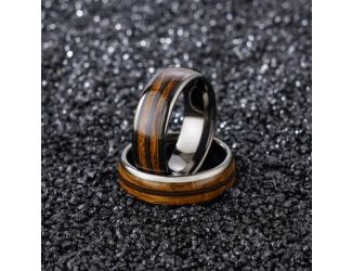 Townshend - Tungsten + Whiskey & Guitar String BLACK Ring Size 12