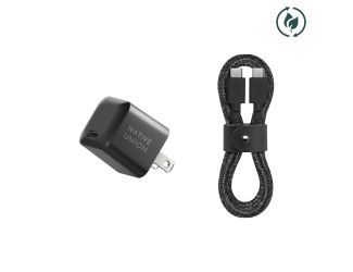 Fast GaN PD 30W Charger w/ USB-C to USB-C Cable Bundle Black/Cosmos
