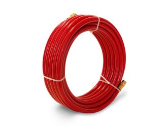 35-Foot Long PVC 3/8-Inch ID Hose Reel Replacement Air Hose with 3/8-Inch NPT Brass