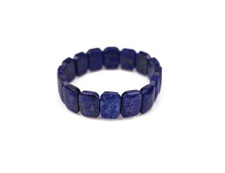 Lapiz Lazuli Oval Beaded Stretch Bracelet