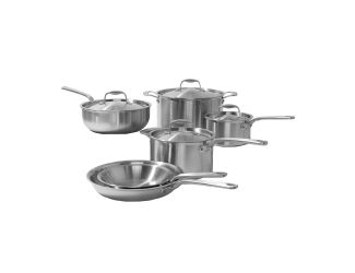 10-Piece Stainless Clad Cookware Set