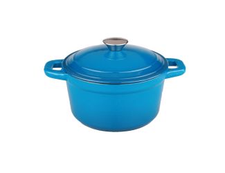 Neo Cast Iron Round Covered Casserole 7qt Blue