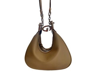 Gucci Attaché Small Shoulder Bag Beige Leather