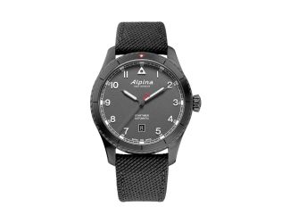 Alpina Mens Startimer Rubber Strap watch, Gray dial