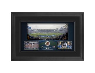 10" x 18" Stadium Panoramic Framed Collage w/Game-Used Football - LA Chargers