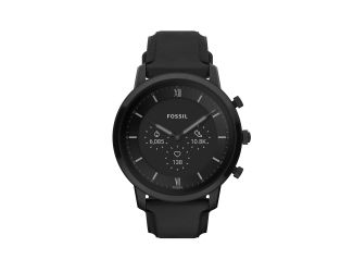 Mens' Neutra Gen 6 Black Leather Strap Hybrid Smartwatch