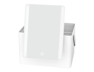 LED Lighted Makeup Mirror w/ Storage