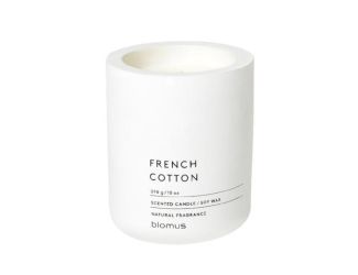 FRAGRA - Large Candle in Concrete Container - French Cotton