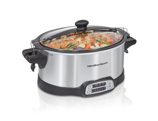6qt Stay or Go Sear & Cook Slow Cooker Silver