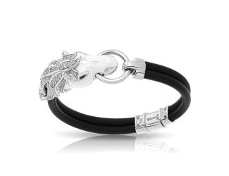 Belle EtoileCheval - PARIKHS Round Cubic Zirconia studded Black/White Cheval Bracelet - 925 SS.