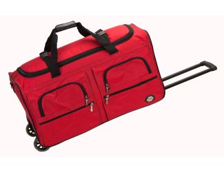 30" Rolling Multi-Pocket Duffle - Red