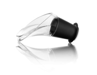 Vacu Vin Wine Server Crystal Set of 2 - Black