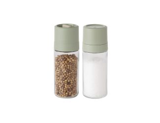 Leo Balance Glass 2pc Cov Grinder and Shaker Set, Recycled