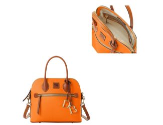 Pebble Grain Domed Satchel