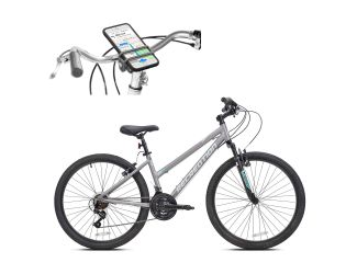 SilverRidge Women's Cross Country Mountain Bike plus Handleband Phone Case Package