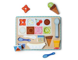 Wooden Magnetic Ice Cream Puzzle & Play Set Ages 2+ Years