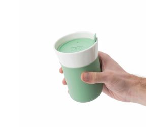 Leo Porcelain Travel Mug 11.16oz, Green