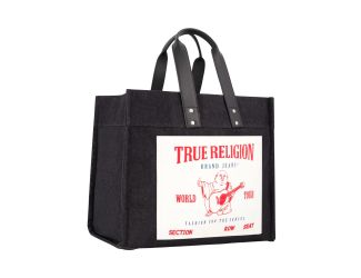 Washed Black Denim Tote Size 13.5"x18"x
