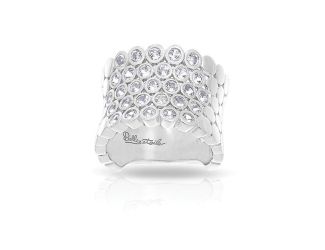 Belle Etoile Round Cubic Zirconia studded Shimmer Size-7 Ring - 925 Sterling Silver.