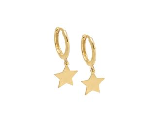 Solid Dangling Star Huggie Earring