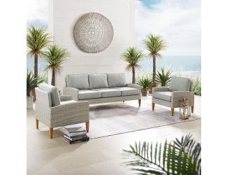 Capella Outdoor Wicker 3Pc Sofa Set