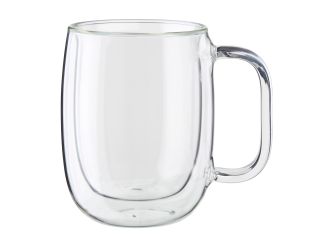 Sorrento Plus 2-Piece Double-Wall Glass Coffee Mug Set