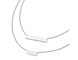 Sterling Silver Double Bar Necklace