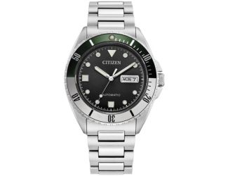 Men's Sport Luxury Automatic Black Dial Stainless Steel Bracelet Watch