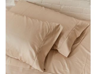 100% Organic Cotton Pillow Case (Set of 2) King Size - Taupe Color