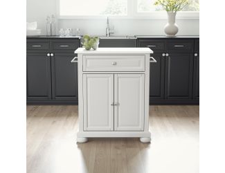 Alexandria Granite Top Portable Kitchen Island/Cart