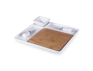 Peninsula Cutting Board - Bamboo & White Porcelain