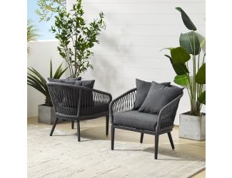Dover 2Pc Indoor/Outdoor Rope Armchair Set