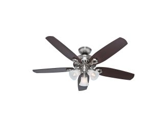 Builder Plus 52" Ceiling Fan Brushed Nickel