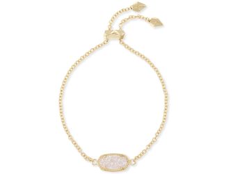 Elaina Gold Adjustable Chain Bracelet in Iridescent Drusy