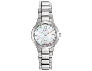 Ladies'' Chandler Eco-Drive Watch, Stainless Steel with MOP Dial