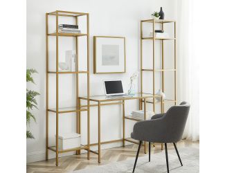 Aimee 3Pc Desk & Etagere Set