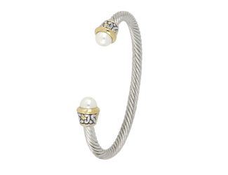 Ocean Images thin 8mm Pearl with Wire Cuff Bracelet. 7" Long