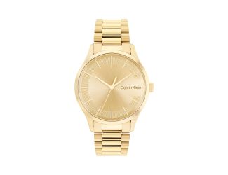 Unisex C Logo Gold-Tone Stainlesss Steel Watch Gold Dial