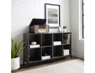 Jacobsen 2Pc Record Storage Cube Bookcase Set