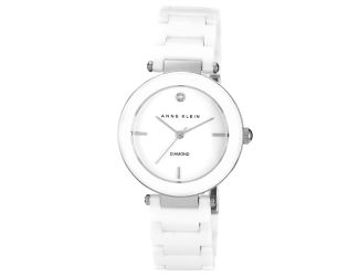 Women's Ceramic Diamond Dial White Bracelet Watch