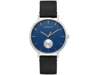 Caravelle Men's Black Leather Strap Min Max Collection