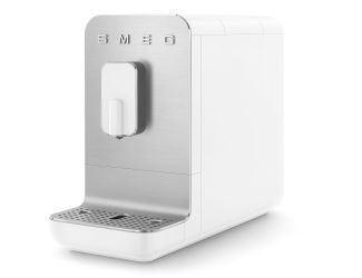50s Retro-Style Automatic Coffee Machine Matte White