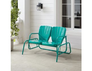 Ridgeland Outdoor Metal Loveseat Glider