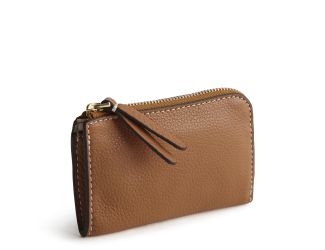 Zip Card Pouch-Roasted Pecan-Leather