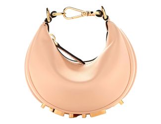 Fendi Fendigraphy Nano Hobo Calfskin Leather Light Pink Mini Clutch Bag