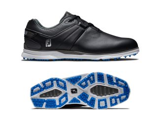 FootJoy Pro SL Men's Spikeless Golf Shoes - Black/Charcoal/Light Blue/9.5 Medium