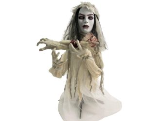 Animatronic Groundbreaker Haunted Bride with Lights and Sound, Indoor or Covered Outdoor Halloween D