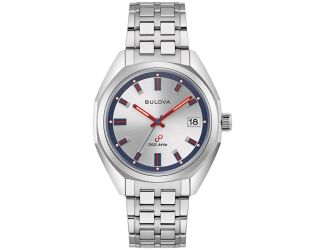 Men's Jet Star Stainless Steel Bracelet, Silver-White dial