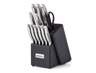 14pc Cutlery Block Set w/ Built-In Sharpener
