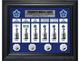 Toronto Maple Leafs 13-Time Stanley Cup Champions Deluxe Gold Coin & Banner Collection